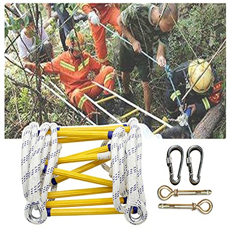 Rope Ladder with Hooks for Teens and Adults,Compact Rope Ladder for Home,Safety Rope Ladder,Emergency Ladders,Fire Ladders/8M/26.24Ft