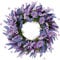 Sggvecsy Lavendelkranz für Haustür, 55,9 cm, violettes Gänseblümchen, Frühling, Sommer, künstliche Wildblume, grüne Blätter für alle Jahreszeiten, Bauernhaus, Wand, Innen- und Außenbereich