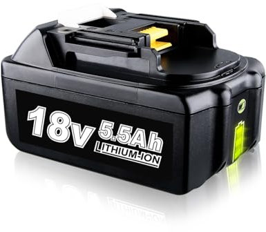 18V 5.5Ah BL1850B Replacement for Makita 18V Battery Compatible with Makita Battery and Charger BL1850B BL1830 BL1860B BL1860 BL1830B BL1840 BL1820 BL1815 BL1835 BL1845