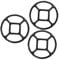 Cabilock Set of 3 Gas Stove Wok Racks Pot Holder for Gas Stove Round Bottom Wok Ring Scratch Proof Easy to Clean Black