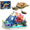 FUNWHOLE Schildkrötenriff-Traum Bauset mit Licht, 835Pcs, Schildkröte Tier-Figuren mit Fantasie-Korallenriff, Geschenk für Jugendliche und Meeresliebhaber,F9072