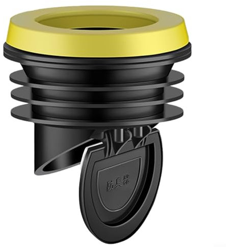 EXTRWORY Válvula de retención de anillo de sellado de brida de inodoro Goma de silicona a prueba de fugas con válvula antirreflujo para 100-110 para tubo de PVC (negro)
