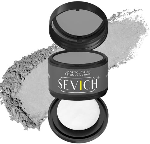 Instantly Hairline Shadow – SEVICH Haaransatzpuder, schnelle Abdeckung, grauer Haarwurzel-Concealer, Augenbrauen & Bartlinie, Haarwurzel zum Ausbessern von grauem Haaransatz grau