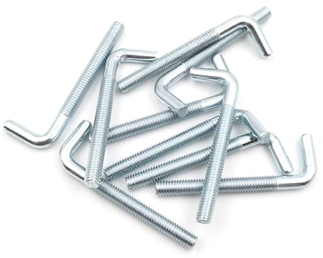 Design61 10x Schraubhaken Gerade Hakenschraube Wandhaken Drehhaken mit Gewinde Haken zum Einschrauben für Wand & Decke Verzinkt Befestigung für Seile Ketten Lampen Pflanzen (M8 x 60 mm, 10, stück)