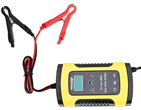 Autobatterie Ladegerät,Batterie Ladegerät Auto 12V 6A Vollautomatische Autobatterie-Ladegerät Power Pulse Reparatur Ladegeräte Wet Dry Digitalanzeige