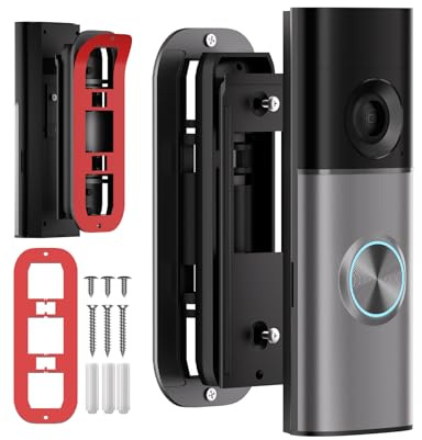 Doorbell Angle Mount for Ring Battery Video Doorbell(2nd Gen),Battery Video Doorbell Plus/Pro(2nd Gen)/Wired Doorbell Pro,Blink Doorbell 1st/2nd,35-55°Adjustable Corner Mounting Bracket