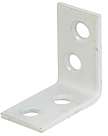 Alberts 336042 Stuhlwinkel | weiß kunststoffbeschichtet | 25 x 25 x 14 mm | 4er Set