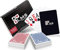 LM$ Carte da poker in plastica con Cut Card inclusa - [2x] mazzi da 54 carte - Confezione doppia blu e rossa, carte da gioco professionali plastificate impermeabili e durevoli di qualità da casinò