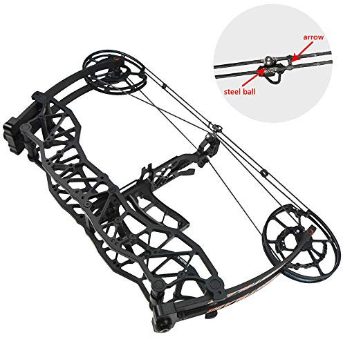 SHARROW Compoundbogenset Jagdbogen 40-60lbs Einstellbar Dual-Zweck Sportbogen Katapult Stahl Ball Compound Bögen für Outdoor Bogen Jagd Angeln