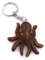 Onwomania Porte-clés Pieuvre en bois Calmar Mollusque Mer sous-marine Octopus Pendentif Charme