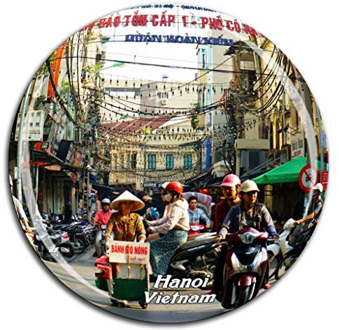 Weekino Old Town Hanoi Vietnam Fridge Magnet 3D Crystal Glass Tourist City Travel Souvenir Collection Gift Strong Refrigerator Sticker