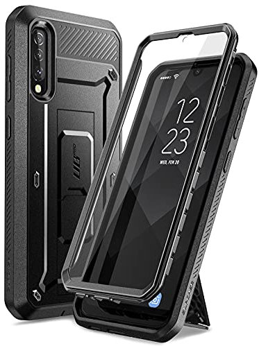 SUPCASE Unicorn Beetle Pro Series progettata per Samsung Galaxy A50/A50s, custodia a fondina robusta a corpo intero con pellicola protettiva integrata (nero) - 6,4
