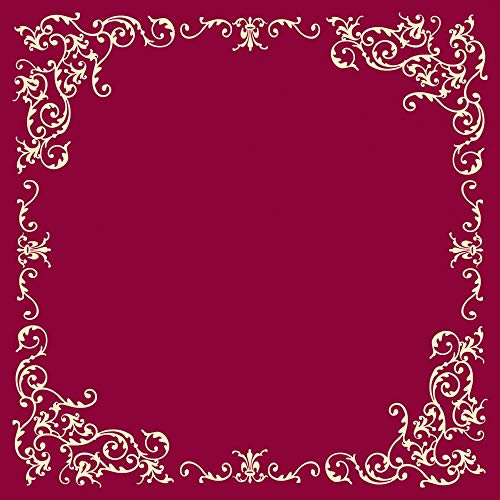 Tischdecken aus Airlaid | Mitteldecken 80 x 80 cm | Mank Einmal-Tischdecke für Gastronomie und Feiern | 20 Stück | Pomp (Bordeaux-Creme)