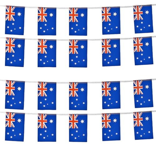 Quickdraw 24Ft Australische Flaggen Stoff Wimpel Australien Tag Partei Dekoration Australien Banner