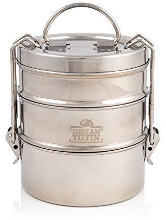 Indian-Tiffin 3 Tier Stainless Steel Large Tiffin Lunch Box