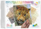 Pixel P090050 Mosaik Geschenkverpackung Leopard, Pixelbild ca. 30,5 x 38,1 cm groß, kinderleichtes Stecksystem, ohne Bügeln und Kleben, Steinchen aus Biokunststoff