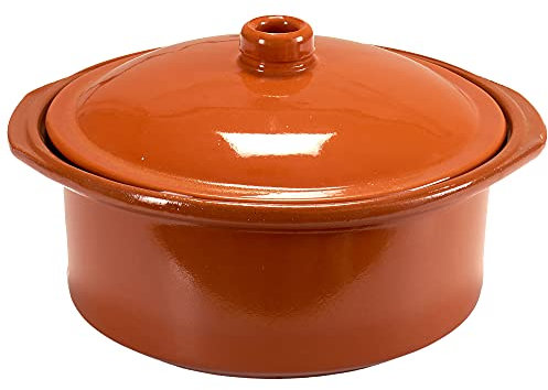 Tontopf Cocotte mit Deckel - ofenfest und hitzebeständig - Auflaufform - Cocotte Ofentopf - verschiedene Größen (3,5 Liter)