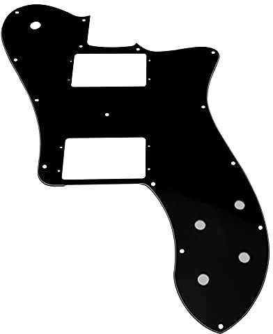 Yootones US-72 Telecaster-Gitarren-Schlagbrett, kompatibel mit E-Gitarren-Schutzplatten-Zubehör (3-lagig, schwarz), 1 Stück