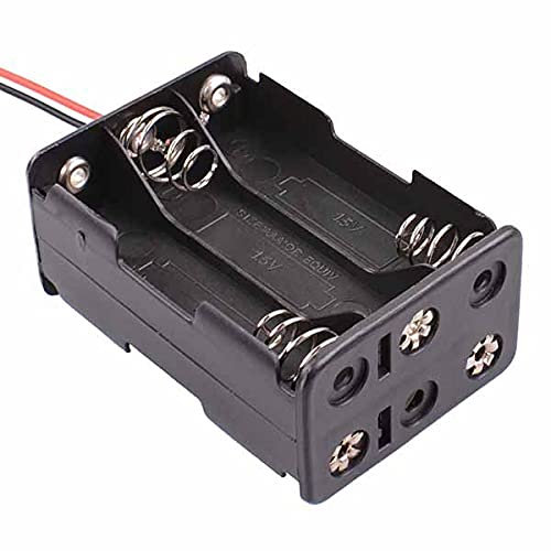 AAA x 6 Battery Holder 150mm Leads DIY Hobby Electronics Electrical (Pack of 5)