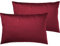 Pure Label 2er Set Mako Satin Kissenbezüge 40x60 cm aus 100% Baumwolle in rot - Traumhaft weiche Deko Kissen passend zu unseren Bettwäsche Sets