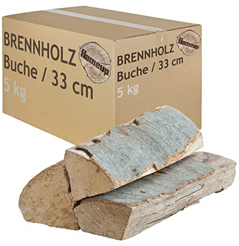 Brennholz Buche Kaminholz 33 cm Holz 5 kg Für Ofen und Kamin Kaminofen Feuerschale Grill Feuerholz Buchenholz Holzscheite Wood flameup