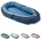 ULLENBOOM Babynest - 100% OEKO-TEX Materialien & Made in EU, Blau - Babynestchen Neugeborene aus kuscheliger Baumwolle, Ideal als Reisebett & Kuschelnest geeignet