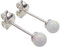 Mini Lab Opal Perlen Ohrstecker aus 925 Sterling Silber 4mm Ohrringe für Damen und Mädchen (Weiß)