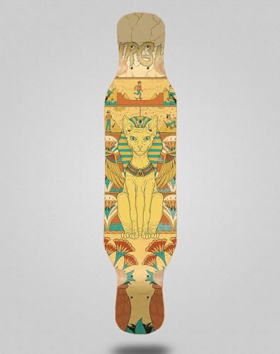 Urgh Skateboard Longboard Deck 46 x 10 Ägyptische Katze