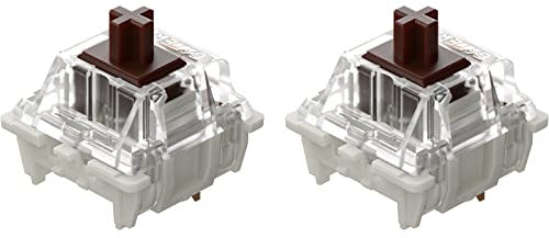 DRAOZA Gateron Brown Pro Interruptores, interruptores lineales RGB SMD prelubricados de 3 pines, interruptores G Brown para teclado mecánico MX Gaming (108 piezas, marrón)