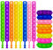 Ainiv Pop Armband Set - 8 Stück Push It Bubble Spielzeug für Kinder und Erwachsene - Sensory Toy, Simple Fidget Toy für Baby