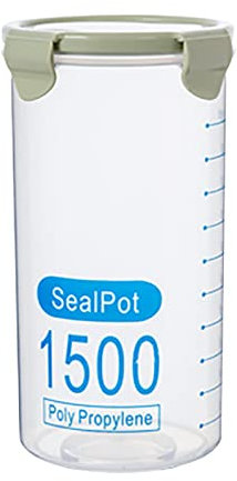 2022 Boîtes de conservation en plastique pour la cuisine, la maison, le micro-ondes, 1500 ml (vert menthe, taille unique