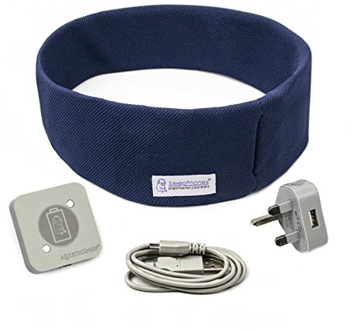 SleepPhones Effortless Bluetooth® Sleeping Headphones with Wireless Induction Charging (Medium, Nighttide Navy - Breeze Fabric)