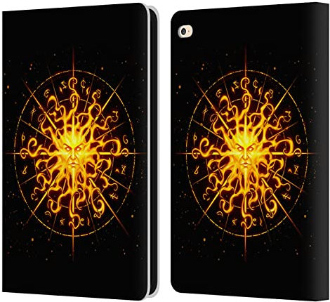 Head Case Designs Licenciado Oficialmente Christos Karapanos Helios Arte Mítico Carcasa de Cuero Tipo Libro Compatible con Apple iPad Air 2 (2014)