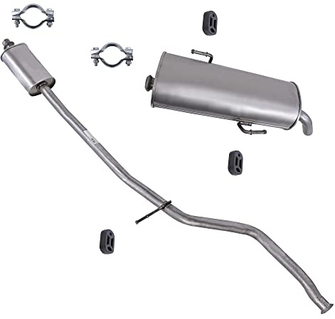 ATEC Germany Auspuff Schalldämpfer Set 1x Mittelschalldämpfer, 1x | Kompatibel mit: PEUGEOT 206 CC