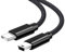 YSJJZRL Cavo da tipo C a mini USB, cavo intrecciato durevole da Mini-B a 5 pin a Type-C per caricabatterie dati OTG per Hero 3+, controller PS3, fotocamera Canon Nikon, GPS, Blue Yeti, nero (0,5 m)