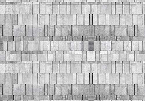 wandmotiv24 Fototapete Grau Betonmauer Blöcken, 400 x 280 cm - selbstklebende Strukturtapete, Wanddeko, Wandbild, Wandtapete, Beton Wand Stein M4947
