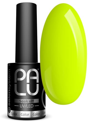PALU – UV Nagellack LED Hybridlack – Gel Nagellack UV HAVANA – Glatte Oberfläche – Hohe Pigmentierung – hält bis zu 3 Wochen – Professionelle Qualität Nageldesign – 11 g – NE4 – Gelb