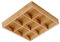 Plateau en bois divisé, bel aspect, plateau de service en bois avec plusieurs compartiments pour assiettes à sushi (9 compartiments)