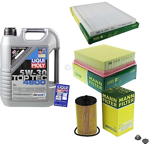 Inspektionspaket 5L LIQUI MOLY Top Tec 4600 5W-30 für Corsa D Van