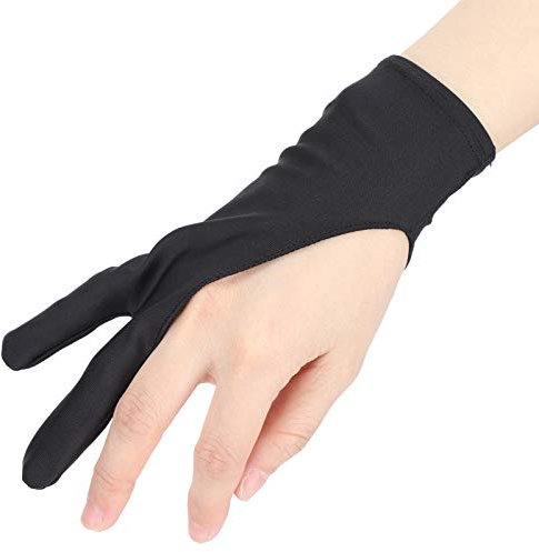 2 Finger Painting Gloves, Anti Fouling Gloves for Artist Drawing, Sketch Writing Gloves with Anti Touch for Mess Free Painting, XS