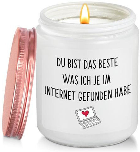 Coldbling Valentinstag Jahrestag Geschenk für Sie - Lavendel Duftkerze Liebes Geschenke für Freundin Freund Frauen Männer Weihnachten Hochzeitstag Geburtstag Valentinstagsgeschenk für Sie Ihn