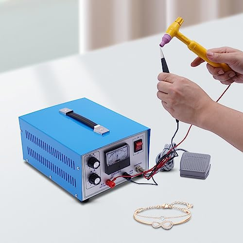 TIXBYGO Saldatrice a punti, saldatrice a punti, saldatrice laser, mini saldatrice speciale, saldatrice a impulsi spot, saldatrice oro, argento, per gioielli, 500 W