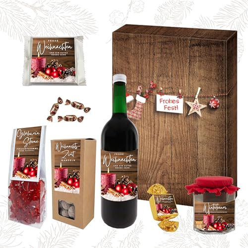 Frohes Fest Geschenkbox | Tolles Geschenk für Frauen zu Weihnachten | Set mit weihnachtlichen Süßwaren | Edles Feinkostpräsent (Frohes Fest 3)