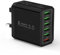 33W USB Plug Fast Charge, 6-Port Multi Charger Plug UK Charging Plug Power Adapter Multiple Quick Charge 3.0 Wall Plug for iPhone 16 15 14 13 12 11 Pro Max XR XS 8 Plus, iPad, Samsung, Handy