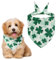 Voarge Hundeschal,Klassisches Kariertes Hundehalstuch, Bandana für Hund,Waschbare Halsdreiecke für Kleine Mittlere und Große Hunde Katzen (Vierblättriges Kleeblatt-Schals, S)