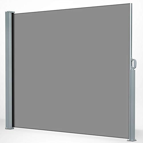 KARAT Tenda laterale – Tenda avvolgibile estensibile – frangivista e protezione contro il vento – per giardino, balcone e terrazza – con supporto da parete (antracite, 200 x 300 cm)