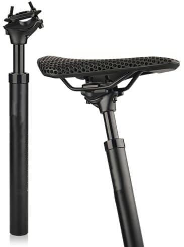 Sattelstütze gefedert Verstellbare Federsattelstütze MTB E-Bike Damen Herren Fahrrad-30,9 * 350mm