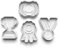 Cookie Cutters Set 4PCS Trophy Badge Ribbon Cookie Stamp Cookie Cutter Mould Dough Fondant for Kid DIY Cookie Making
