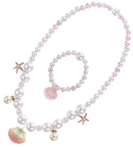 BESTonZON 1 Set Perlenkette Für Kinder Kleiner Schmuck Schmuck Für Kleinkinder Mädchen Kinder Muschel Schmuck Muschel Halskette Kleine Mädchen Halskette Kleiner Mädchen Schmuck