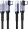 SUMPK Câble usb4 de 1 m pack de 2, câble rectangulaire USB C vers USB c 240w, données haute vitesse 40 Gbit/s, écran unique 8K / double 4K compatible Thunderbolt 4, Thunderbolt 3, moniteur, iPhone 1
